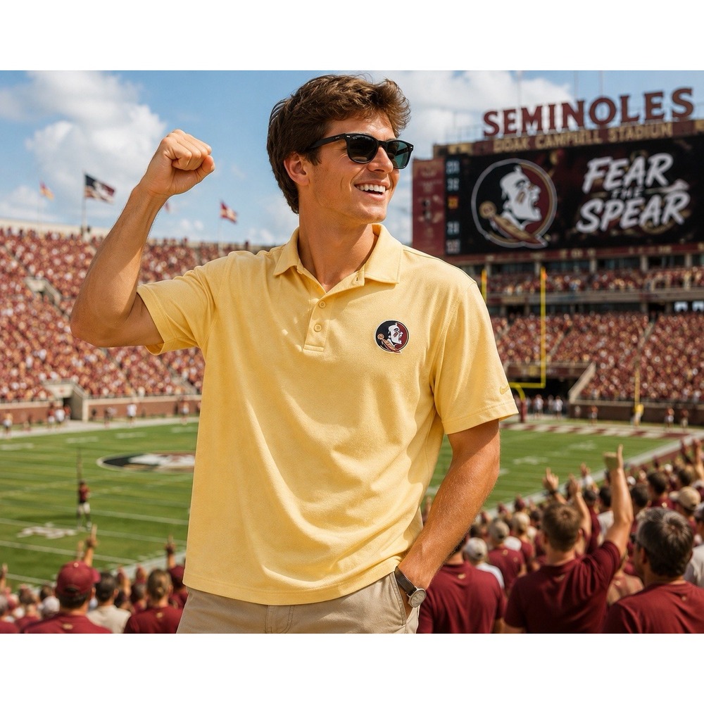 Florida State Seminoles Cutter & Buck CB DryTec Polo Men's L FSU Performance